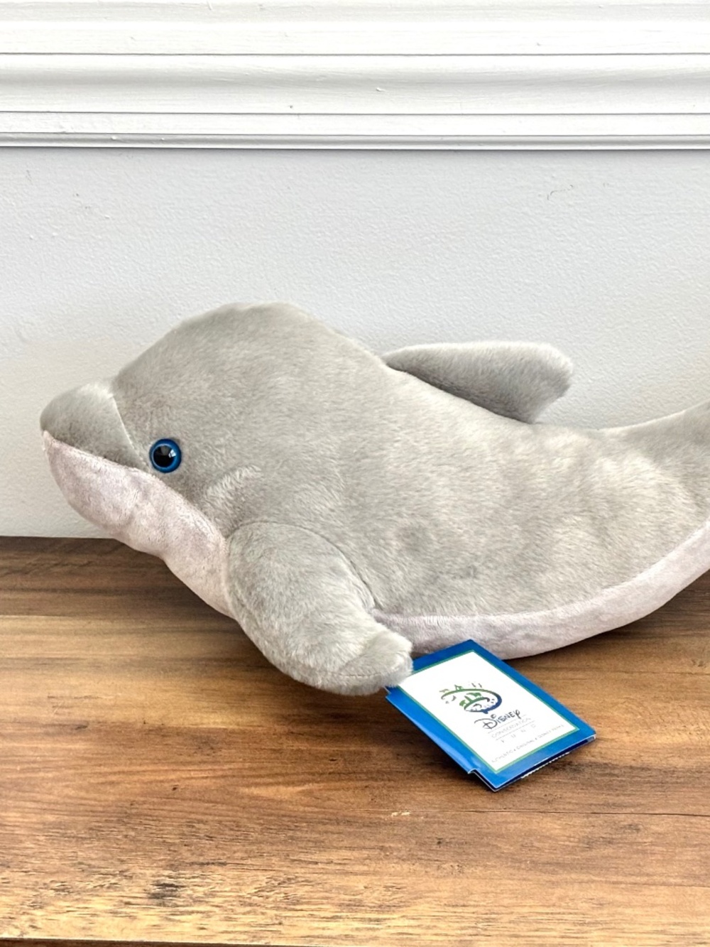 NWT Disney Parks AUTHENTIC Plush Gray Dolphin 18" Stuffed Animal SOFT Toy LARGE